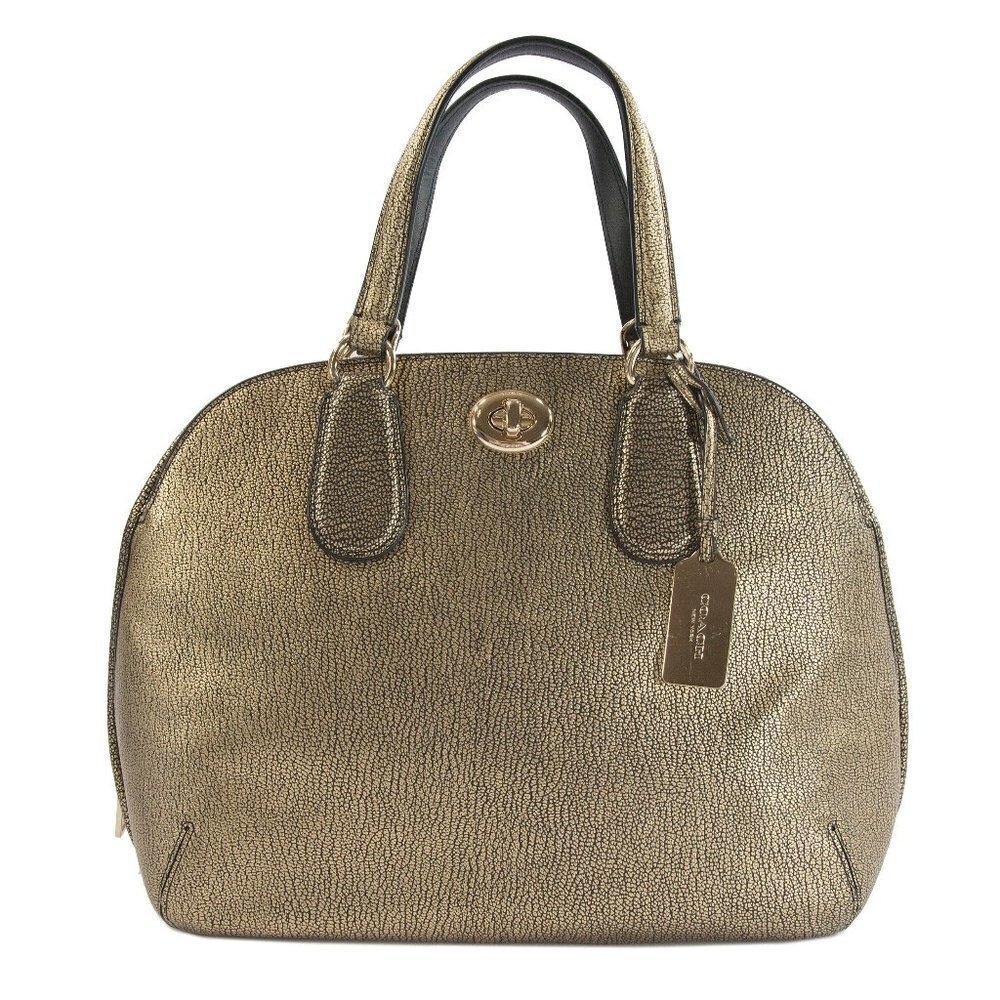 Coach Prince Street Mottled Gold LARGE Satchel